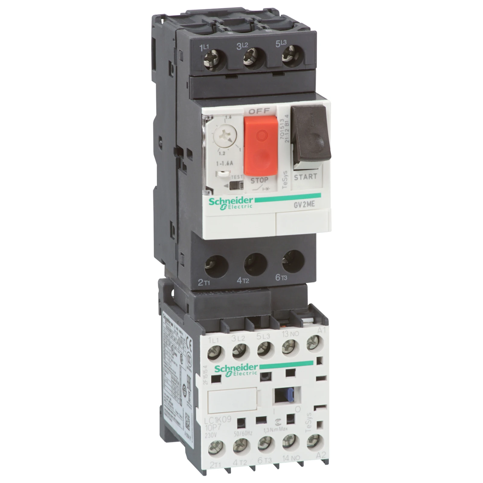 Schneider Electric Motorstarter/Motorstarter combinatie GV2ME08K1BW3 GV2ME08K1BW3 534098
