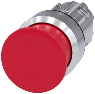 Siemens - Drukknop frontelement (paddenstoel) - 3SU1050-1AD20-0AA0 3SU10501AD200AA0 571375