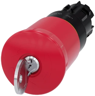 Siemens - Drukknop frontelement (paddenstoel) - 3SU1000-1HM20-0AA0 3SU10001HM200AA0 572374
