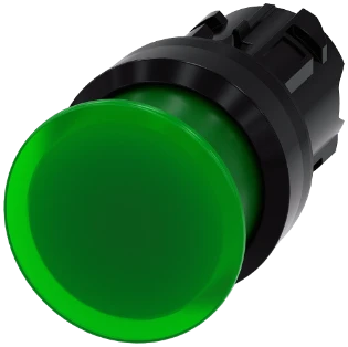 Siemens - Drukknop frontelement (paddenstoel) - 3SU1001-1AD40-0AA0 3SU10011AD400AA0 573036
