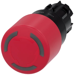 Siemens - Drukknop frontelement (paddenstoel) - 3SU1001-1GB20-0AA0 3SU10011GB200AA0 573071