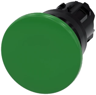 Siemens - Drukknop frontelement (paddenstoel) - 3SU1000-1BD40-0AA0 3SU10001BD400AA0 573279