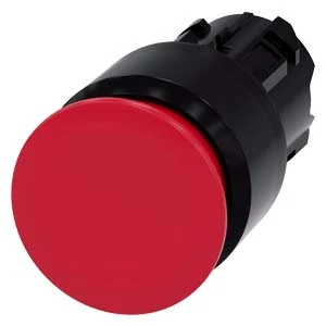 Siemens - Drukknop frontelement (paddenstoel) - 3SU1000-1AA20-0AA0 3SU10001AA200AA0 59540