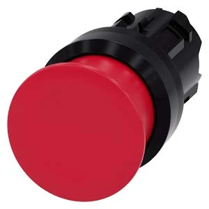 Siemens - Drukknop frontelement (paddenstoel) - 3SU1000-1AD20-0AA0 3SU10001AD200AA0 59544