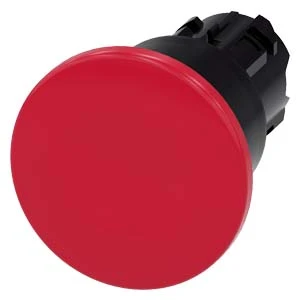 Siemens - Drukknop frontelement (paddenstoel) - 3SU1000-1BA20-0AA0 3SU10001BA200AA0 59549