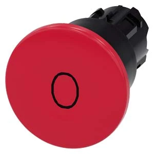Siemens - Drukknop frontelement (paddenstoel) - 3SU1000-1BA20-0AD0 3SU10001BA200AD0 59551