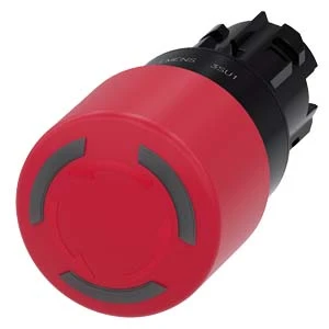 Siemens - Drukknop frontelement (paddenstoel) - 3SU1001-1GB20-0AA0 3SU10011GB200AA0 59838