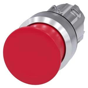 Siemens - Drukknop frontelement (paddenstoel) - 3SU1050-1AD20-0AA0 3SU10501AD200AA0 60281