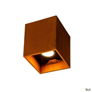 SLV - Plafond-/wandarmatuur - RUSTY UP/DOWN vierkant roest 2xLED 1004650 603946