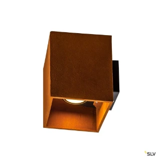 SLV - Plafond-/wandarmatuur - RUSTY UP/DOWN vierkant roest 2xLED 1004650 603947
