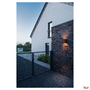 SLV - Plafond-/wandarmatuur - RUSTY UP/DOWN vierkant roest 2xLED 1004650 603948