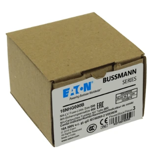 Eaton - Smeltpatroon (mes) - NH FUSE 16AMP 500V SIZE 000 GG MGL 16NHG000B 6342859
