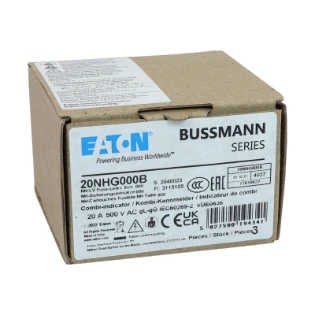 Eaton - Smeltpatroon (mes) - NH FUSE 20AMP 500V SIZE 000 GG MGL 20NHG000B 6350167