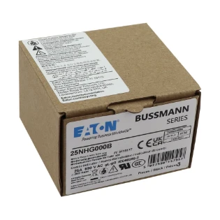 Eaton - Smeltpatroon (mes) - NH FUSE 25AMP 500V SIZE 000 GG MGL 25NHG000B 6350642