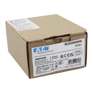 Eaton - Smeltpatroon (mes) - NH FUSE 80A 500V GG/GL SIZE 0 80NHG0B 6350760