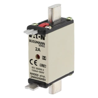 Eaton - Smeltpatroon (mes) - NH FUSE 2AMP 500V SIZE 000 GG IMGL 2NHG000BI 6353825