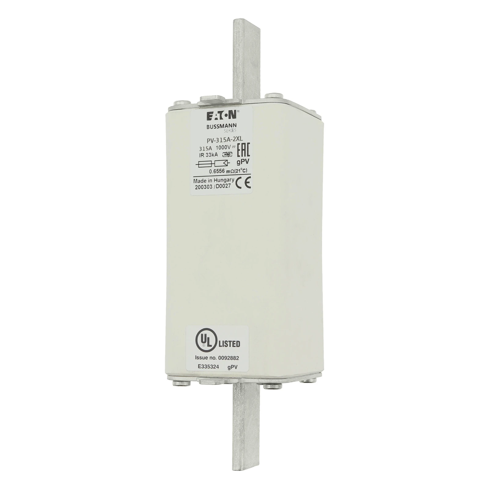 Eaton HRC zekering FUSE 315A 1000V 2XL PV PV-315A-2XL 6356850