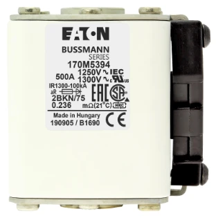 Eaton - HRC zekering - FUSE 500A 1250V 2BKN/75 AR CU 170M5394 6364533