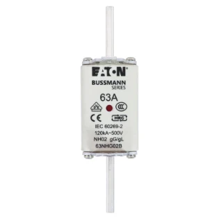 Eaton - Smeltpatroon (mes) - NH FUSE 63A 500V GG/GL SIZE 02 63NHG02B 6377554