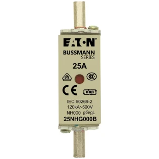 Eaton - Smeltpatroon (mes) - NH FUSE 25AMP 500V SIZE 000 GG MGL 25NHG000B 6378323