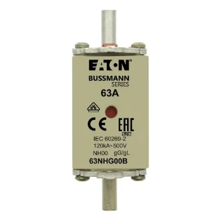 Eaton - Smeltpatroon (mes) - NH FUSE 63A 500V GG SIZE 63NHG00B 6378632