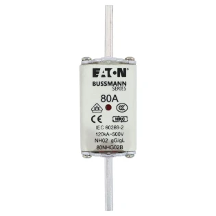 Eaton - Smeltpatroon (mes) - NH FUSE 80A 500V GG/GL SIZE 02 80NHG02B 6379562