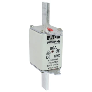 Eaton - Smeltpatroon (mes) - NH FUSE 80A 500V GG/GL SIZE 02 80NHG02B 6379564