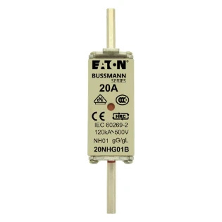 Eaton - Smeltpatroon (mes) - NH FUSE 20A 500V GL/GG SIZE 01 DUAL 20NHG01B 6379986