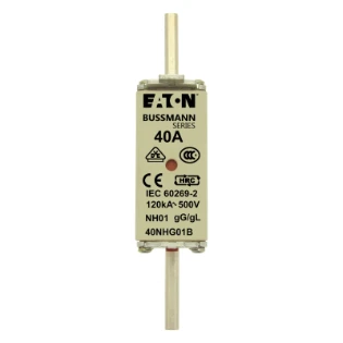 Eaton - Smeltpatroon (mes) - NH FUSE 40A 500V GG/GL SIZE 01 40NHG01B 6381599