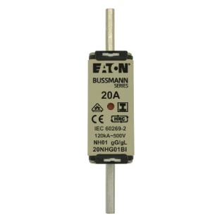 Eaton - Smeltpatroon (mes) - NH FUSE 20A 500V GL/GG SIZE 01 20NHG01BI 6383348