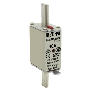 Eaton - Smeltpatroon (mes) - NH FUSE 10A 500V GG/GL SIZE 0 10NHG0B 6383972