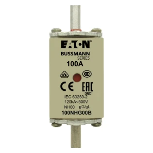 Eaton - Smeltpatroon (mes) - FUSE NH 00 gG 100A 500V D.I. 100NHG00B 6384069