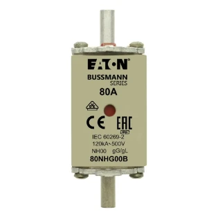 Eaton - Smeltpatroon (mes) - 0NH FUSE 80AMP 500V gG SIZE 00 DUAL 80NHG00B 6384225