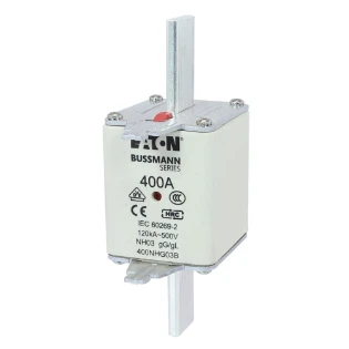 Eaton - Smeltpatroon (mes) - NH FUSE 400A 500V GG/GL SIZE 03 400NHG03B 6384805