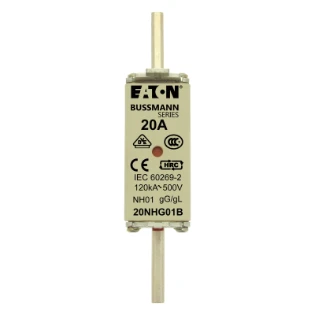 Eaton - Smeltpatroon (mes) - NH FUSE 20A 500V GL/GG SIZE 01 DUAL 20NHG01B 6386533