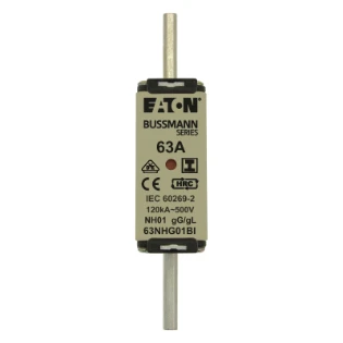 Eaton - Smeltpatroon (mes) - NH FUSE 63A 500V GL/GG SIZE 01 63NHG01BI 6388622