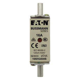 Eaton - Smeltpatroon (mes) - NH FUSE 16AMP 500V SIZE 000 GG MGL 16NHG000B 6389882