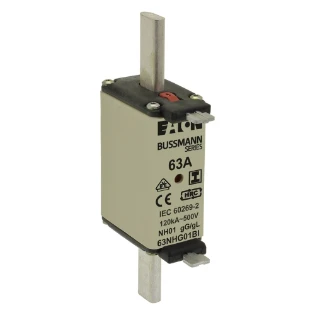 Eaton - Smeltpatroon (mes) - NH FUSE 63A 500V GL/GG SIZE 01 63NHG01BI 6390245