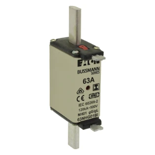 Eaton - Smeltpatroon (mes) - NH FUSE 63A 500V GL/GG SIZE 01 63NHG01BI 6390252