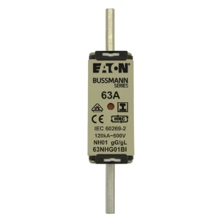 Eaton - Smeltpatroon (mes) - NH FUSE 63A 500V GL/GG SIZE 01 63NHG01BI 6393831