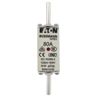 Eaton - Smeltpatroon (mes) - NH FUSE 80A 500V GG/GL SIZE 0 80NHG0B 6409511