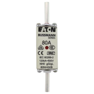Eaton - Smeltpatroon (mes) - NH FUSE 80A 500V GG/GL SIZE 0 80NHG0B 6415659