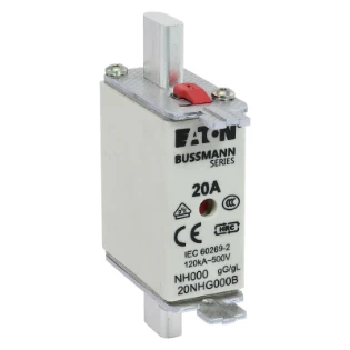 Eaton - Smeltpatroon (mes) - NH FUSE 20AMP 500V SIZE 000 GG MGL 20NHG000B 6417901