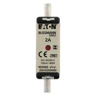 Eaton - Smeltpatroon (mes) - NH FUSE 2AMP 500V SIZE 000 GG IMGL 2NHG000BI 6419816