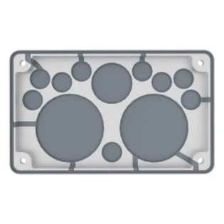 Eaton - Invoerplaat voor op sparing kast/lessenaar - F3A-2K-D70/3 EP-501499 6422134