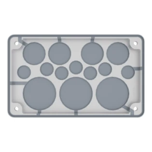 Eaton - Invoerplaat voor op sparing kast/lessenaar - F3A-2K-D50/3 EP-501498 6422143