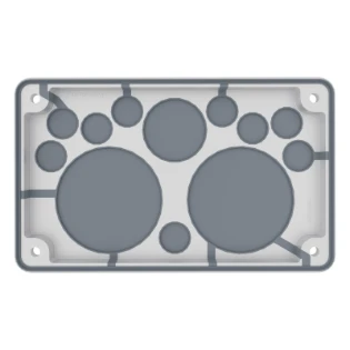 Eaton - Invoerplaat voor op sparing kast/lessenaar - F3A-2K-D70/3 EP-501499 6422145