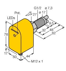 Turck Stromingsmonitor FCS-GL1/2A2P-LIX-H1141/A 6870455 6600582
