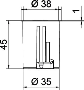 OBO - Doos voor montage in wand/plafond - HG 45-WA-LD 2003832 6642282