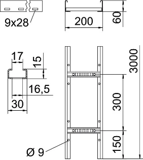 OBO - Kabelladder - LCIS 620 3 FS 6209610 6643345